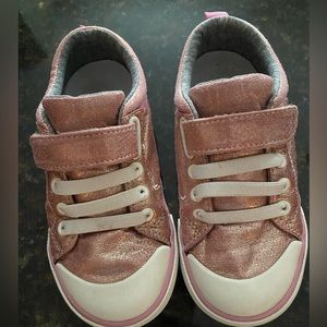 See Kai Run rose gold sneakers kids